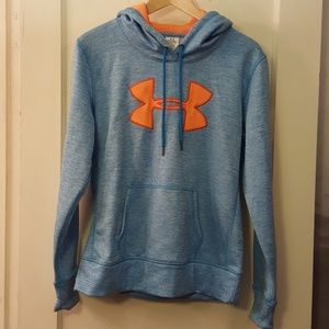 Blue and orange underarmour sweatshirt